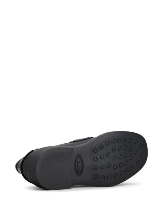 25FW 토즈 메탈 로고 페니 로퍼 XXW20L0IM70SHAB999 Black - TODS