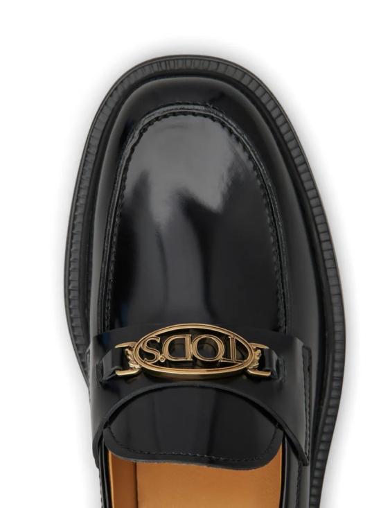 25FW 토즈 메탈 로고 페니 로퍼 XXW20L0IM70SHAB999 Black - TODS