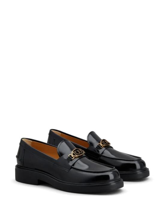 25FW 토즈 메탈 로고 페니 로퍼 XXW20L0IM70SHAB999 Black - TODS