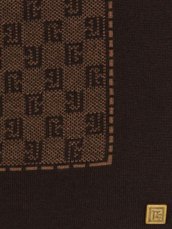  발망 머플러/스카프 BH0XG050KF42 WFP Brown - BALMAIN