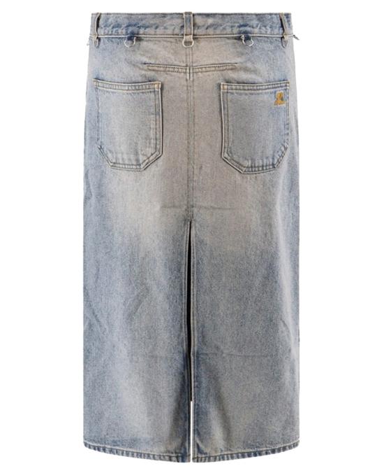  쿠레쥬 데님 스커트 라이트 블루 코튼  스커트 - COURREGES