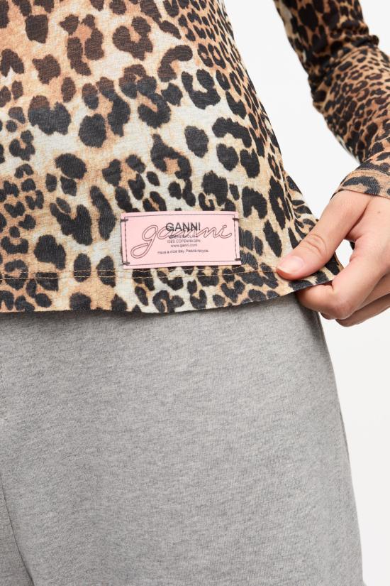 25FW 가니 블라우스 T4208943 LEOPARD DOM - GANNI
