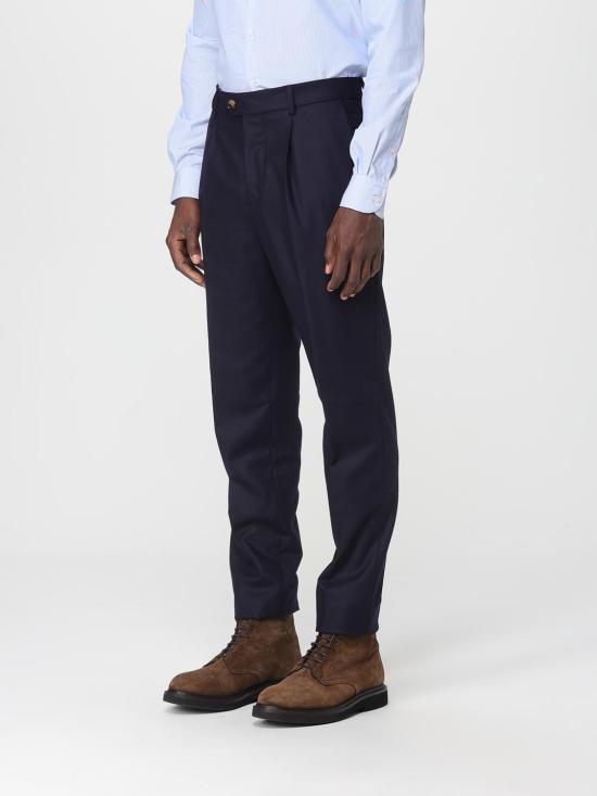 25FW 브루넬로 쿠치넬리 스트레이트 팬츠 M038PE1450 C331 Navy - BRUNELLO CUCINELLI