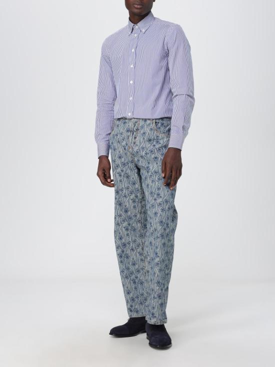 25FW 에트로 긴팔 셔츠 163658310 200 Blue - ETRO