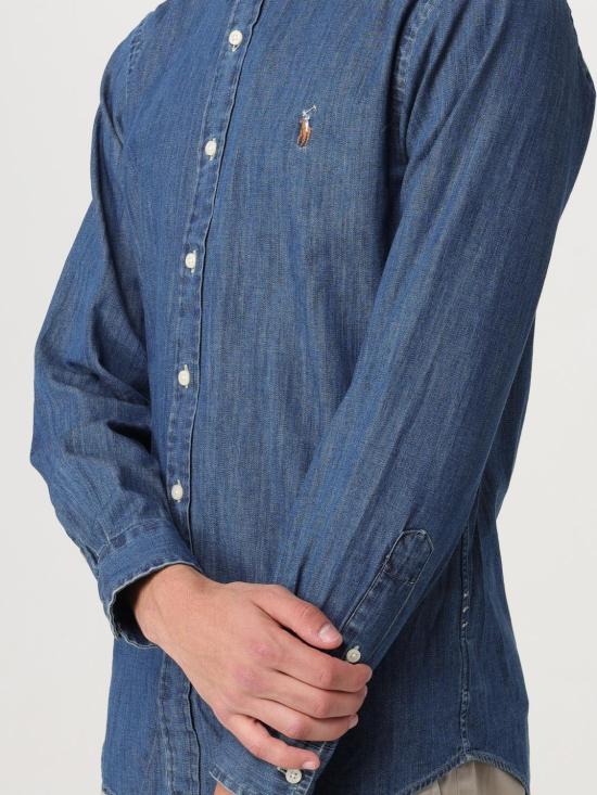25FW 폴로 랄프로렌 포니로고 자수 데님 셔츠 710792043001 Blue - POLO RALPH LAUREN