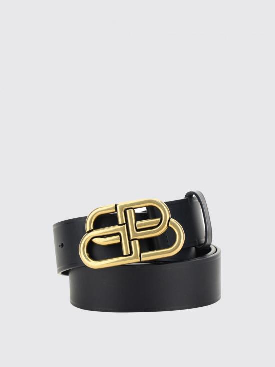 26SS 발렌시아가 가죽 벨트 5703701CH04 1000 Black