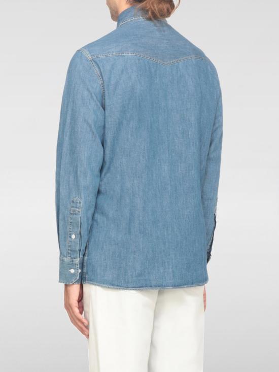 25FW 브루넬로 쿠치넬리 데님 셔츠 MH1924008 CCF66 Blue - BRUNELLO CUCINELLI