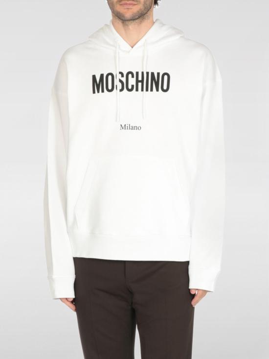 25FW 모스키노 긴팔 티셔츠 17085228 1001 White