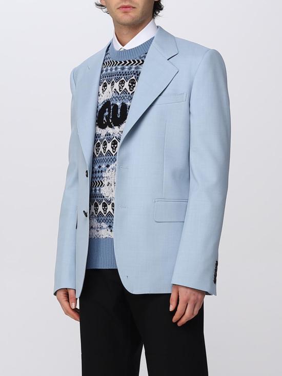 25FW 알렉산더 맥퀸 수트 자켓 721826QUU13 4862 Gnawed Blue - ALEXANDER MCQUEEN
