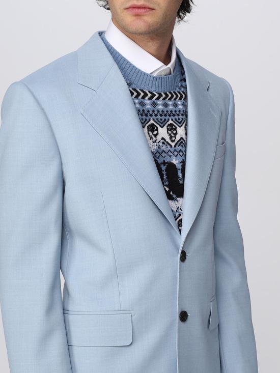 25FW 알렉산더 맥퀸 수트 자켓 721826QUU13 4862 Gnawed Blue - ALEXANDER MCQUEEN