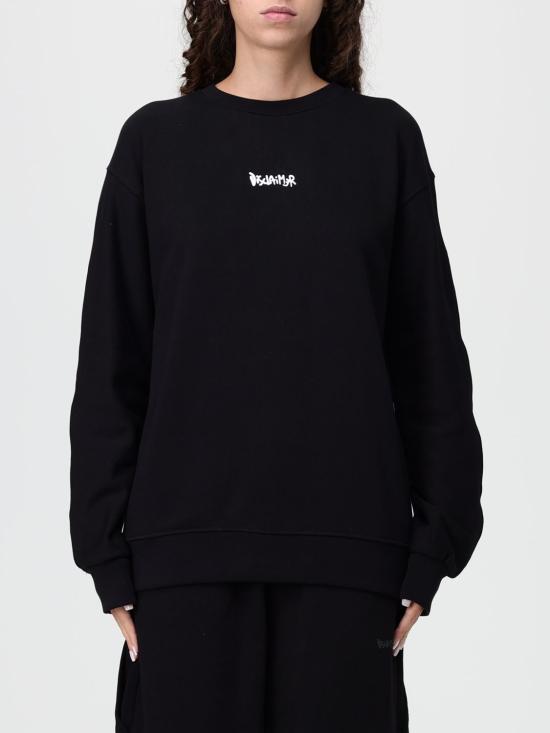 25FW 디스클레이머 스웨터 55250 NERO ST BIANCA Black