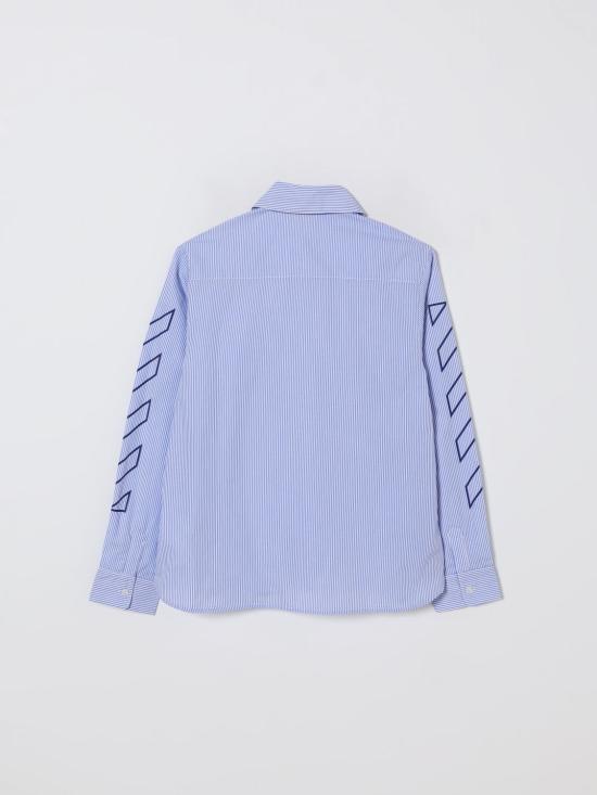 25FW [키즈] 오프화이트 셔츠 OBGA00AF25FAB002 4045 Blue - OFF WHITE