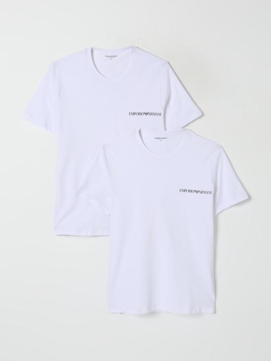 25FW 엠포리오 아르마니 반팔 티셔츠 EM000391AF10779 M0082 White - EMPORIO ARMANI