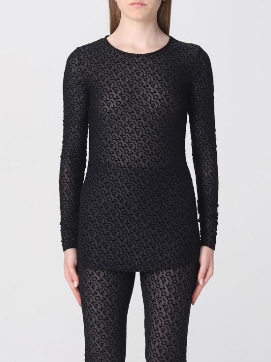 25FW 핑코 긴팔 티셔츠 100639A14F Z99 Black