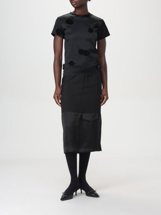 25FW 스포트막스 반팔 티셔츠 2422166021600 003 Black - SPORTMAX