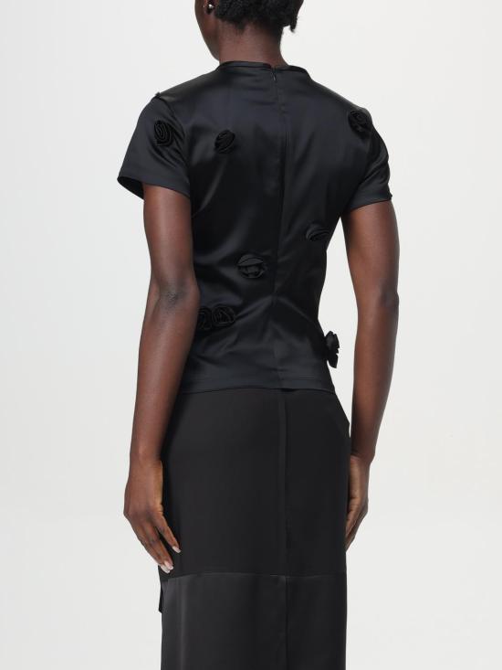 25FW 스포트막스 반팔 티셔츠 2422166021600 003 Black - SPORTMAX