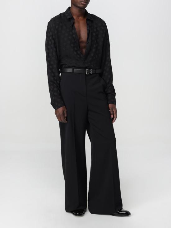 25FW 생로랑 모노그램 벨트 634440BRM0E 1000 Black - SAINT LAURENT