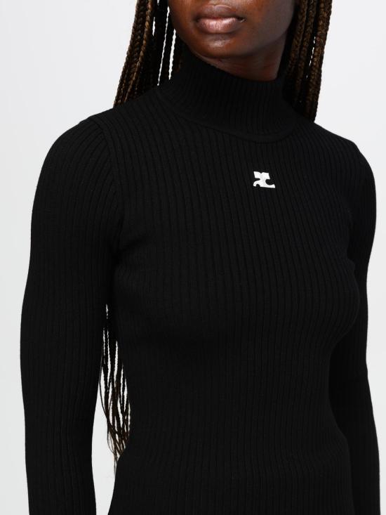 25FW 쿠레쥬 터틀넥 PERMPU022FI0001 9999 Black - COURREGES
