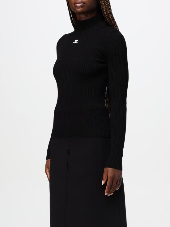 25FW 쿠레쥬 터틀넥 PERMPU022FI0001 9999 Black - COURREGES