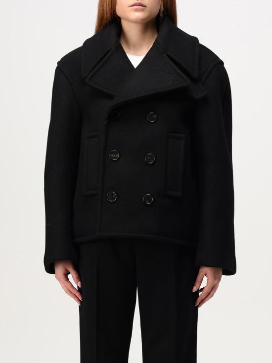 25FW 생로랑 버진 울 피코트 810508Y080W 1000 Black