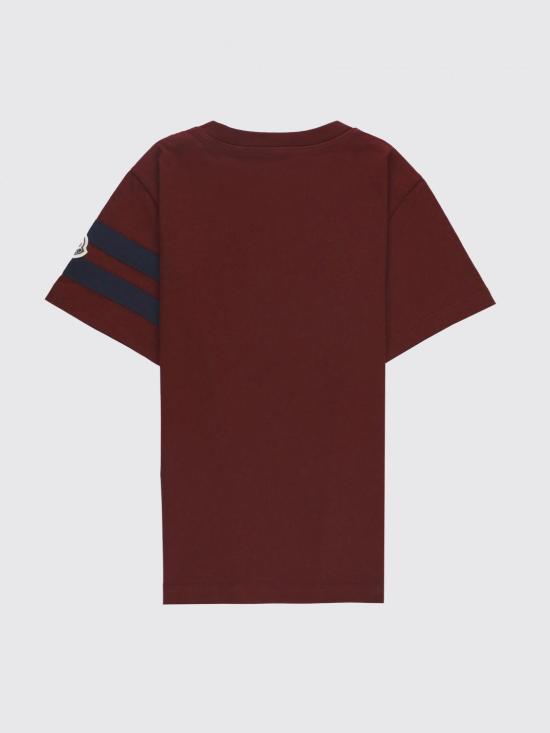 25FW [키즈] 몽클레어 티셔츠 8C0000389AFV 468 Burgundy - MONCLER