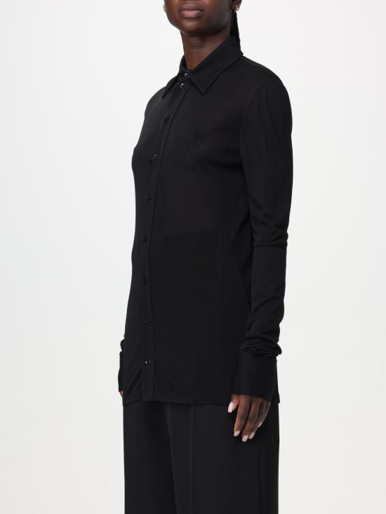 25FW 생로랑 블라우스 773498Y5I35 1000 Black - SAINT LAURENT