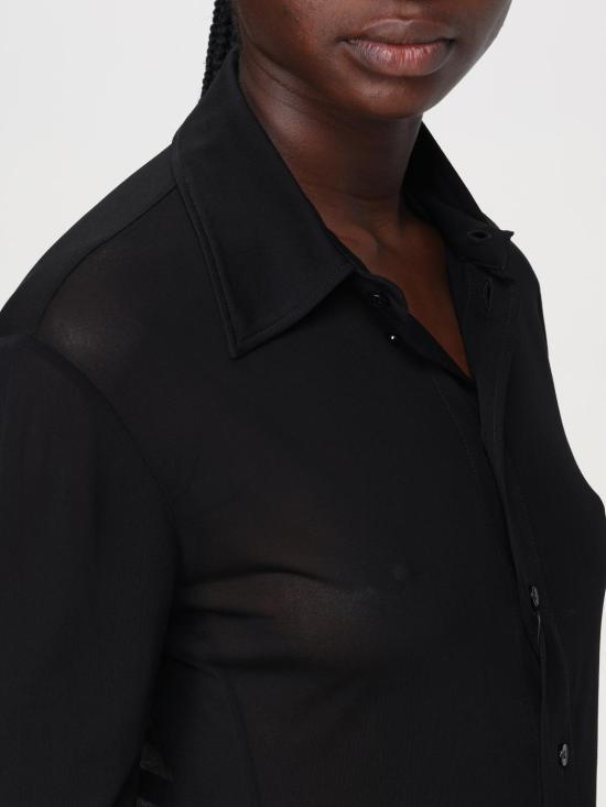 25FW 생로랑 블라우스 773498Y5I35 1000 Black - SAINT LAURENT