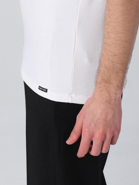 25FW 톰포드 코튼 크루넥 언더웨어 티셔츠 T4M081040 100 White - TOMFORD