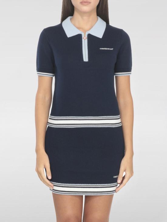 25FW 카사블랑카 폴로 티셔츠 WPF25KW1020 01 Blue