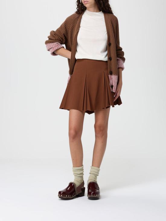 25FW 마르니 숏 스커트 GOMA0794A1UTW950 00M29 Brown - MARNI