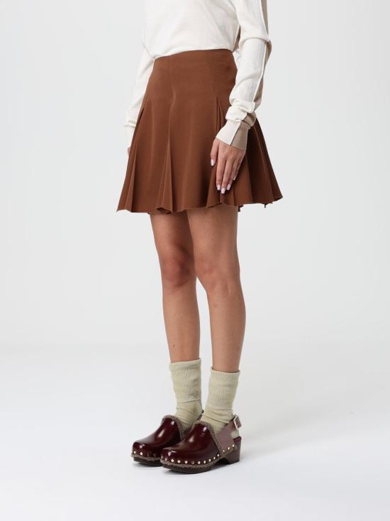 25FW 마르니 숏 스커트 GOMA0794A1UTW950 00M29 Brown - MARNI