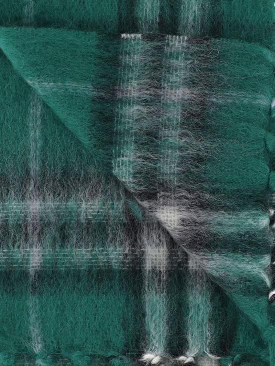 25FW 버버리 체크 모헤어 울 스카프 8112968 Green - BURBERRY