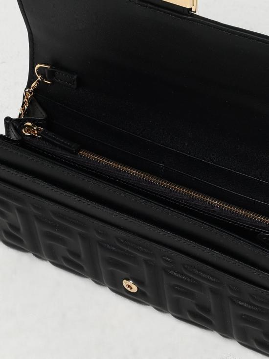 26SS 펜디 바게트 나파 레더 체인 장지갑 8M0365AAJD F0KUR Black - FENDI