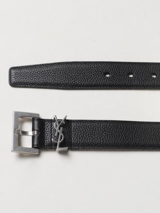 25FW 생로랑 모노그램 벨트 634440DTI0E 1000 Black - SAINT LAURENT