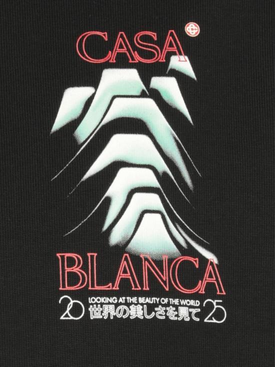 25FW 카사블랑카 반팔 티셔츠 MPF25JTS044 06 Black 1 - CASABLANCA