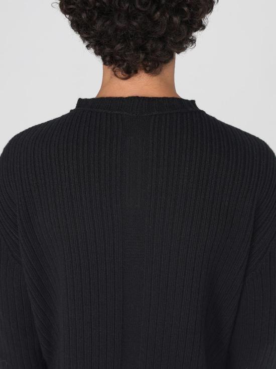 25FW 릭 오웬스 스웨터 RU02E1649 KWV09 Black - RICK OWENS