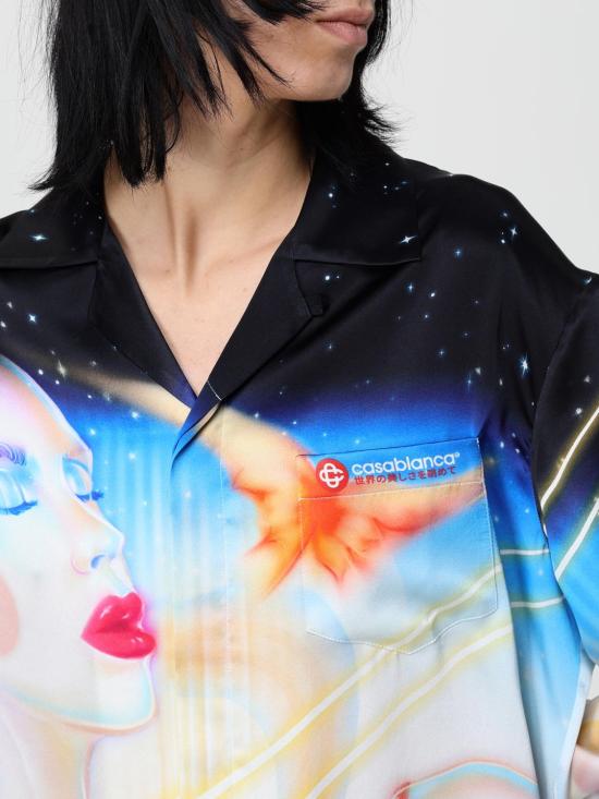 25FW 카사블랑카 블라우스 UWPF25SH006 02 Ruby - CASABLANCA