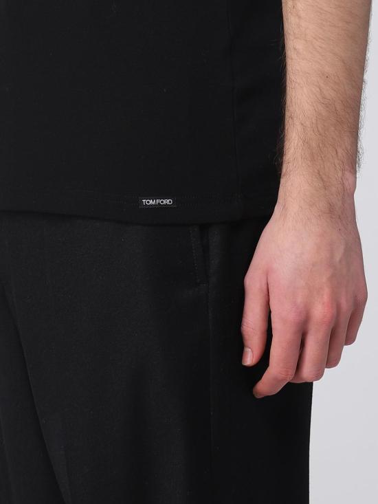 25FW 톰포드 코튼 크루넥 언더웨어 티셔츠 T4M081040 002 Black - TOMFORD