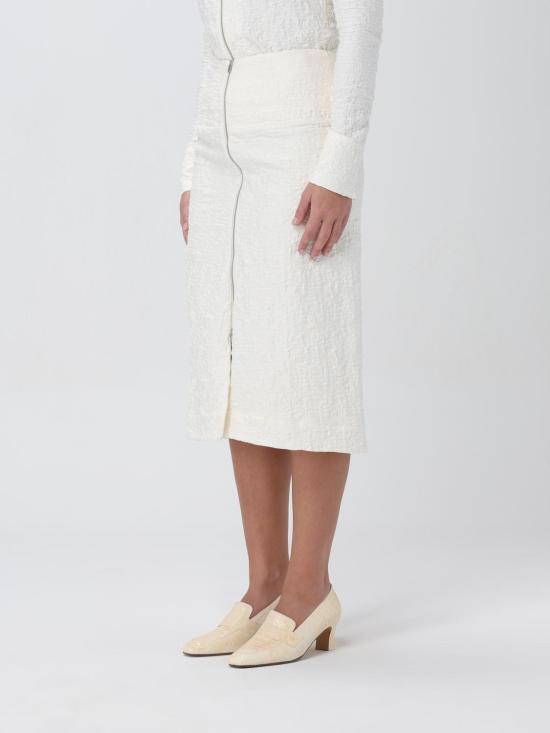 25FW 질샌더 스커트 J02MA0174J20138 102 Yellow Cream - JIL SANDER