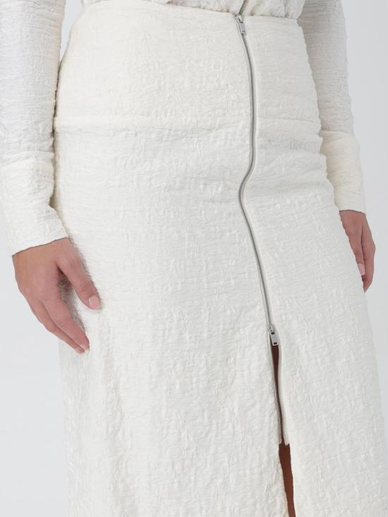 25FW 질샌더 스커트 J02MA0174J20138 102 Yellow Cream - JIL SANDER