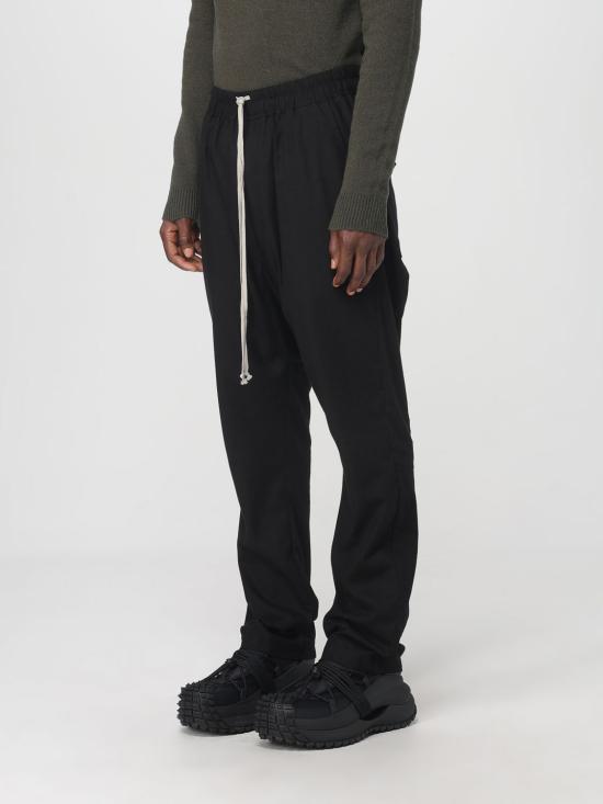 25FW 릭 오웬스 스트레이트 팬츠 RU02E1380FLW 09 Black - RICK OWENS