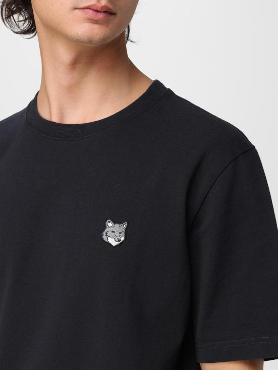 25FW 메종키츠네 폭스 헤드 컴포트 티셔츠 PM00108KJ7025 P199 Black - MAISON KITSUNE