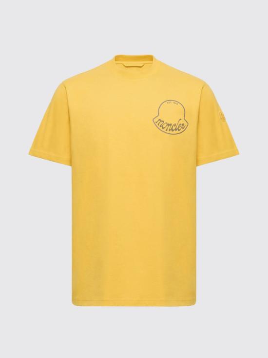 25FW 몽클레어 반팔 티셔츠 K20918C0001389AJS 107 Yellow
