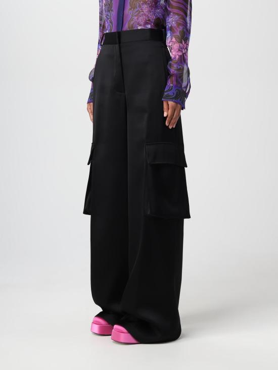 25FW 베르사체 스트레이트 팬츠 10098441A06838 1B000 Black - VERSACE