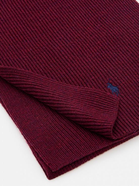 25FW 폴로 랄프로렌 포니 로고 자수 립 니트 스카프 710886136 006 Red - POLO RALPH LAUREN
