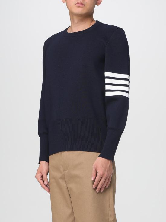 25FW 톰브라운 스웨터 MKA189A415 415 Blue - THOM BROWNE