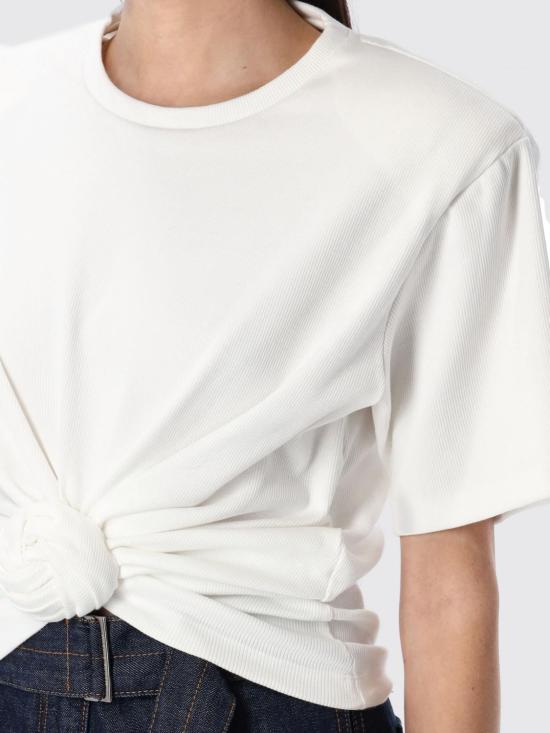 25FW 마그다뷰트림 반팔 티셔츠 181425 CREAM Yellow Cream - MAGDA BUTRYM