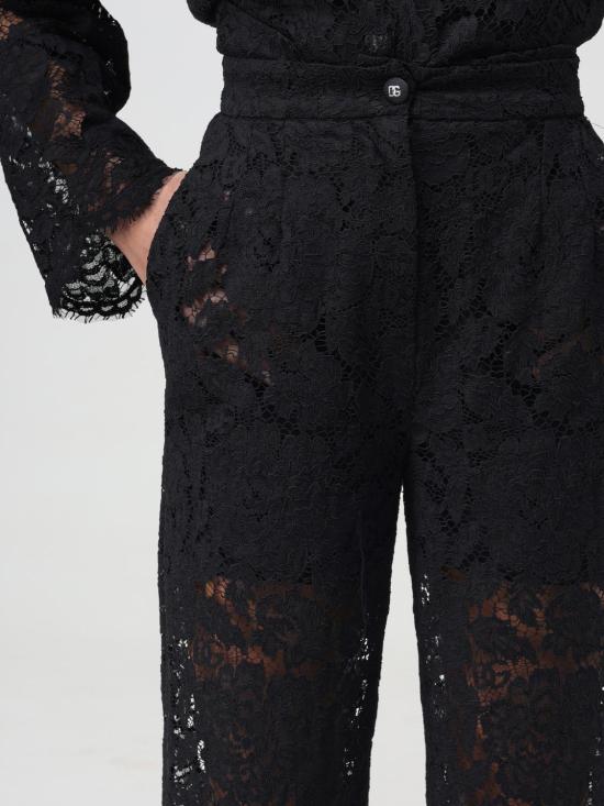 25FW 돌체앤가바나 스트레이트 팬츠 FTCPTTFLRE1 N0000 Black - DOLCE & GABBANA