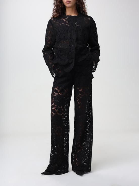 25FW 돌체앤가바나 스트레이트 팬츠 FTCPTTFLRE1 N0000 Black - DOLCE & GABBANA