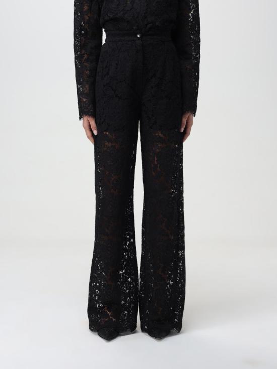 25FW 돌체앤가바나 스트레이트 팬츠 FTCPTTFLRE1 N0000 Black